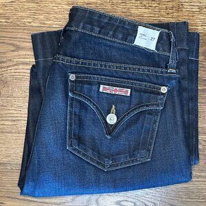 Hudson Ferris Flare Jeans, Dark Wash - Size 27